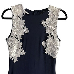 NWT London Dress Company Maxi Dress Size 4 Blue White Embroidery A-Line Elegant